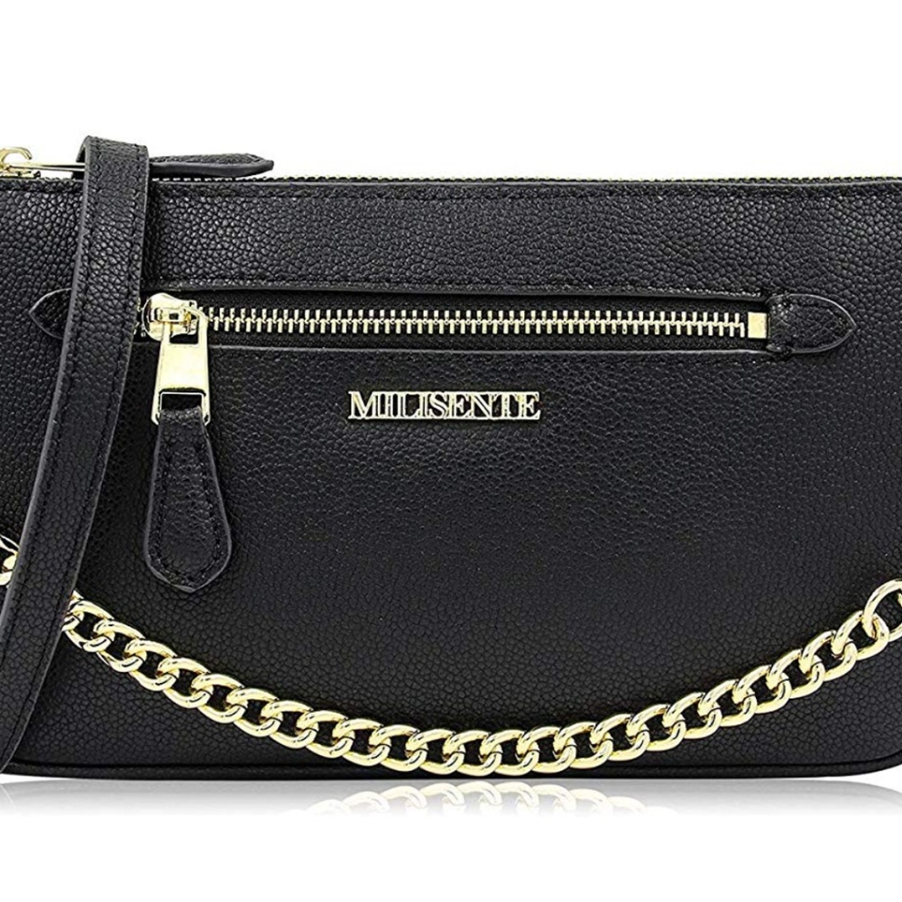 ✨NWTMilisente Lightweight Black Vegan Leather Bag.